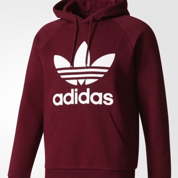 adidas Tops - ADIDAS hoodie dark burgundy..women’s small